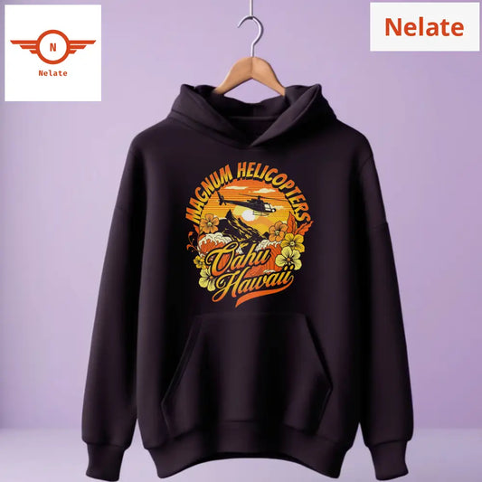 Magnum Helicopters - Sculpture-Black Hoodie For Men