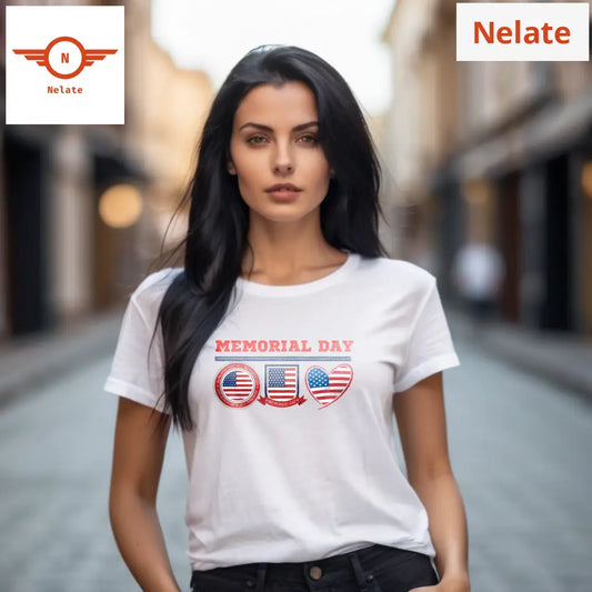 ’Memorial Day’ Women’s White T-Shirt