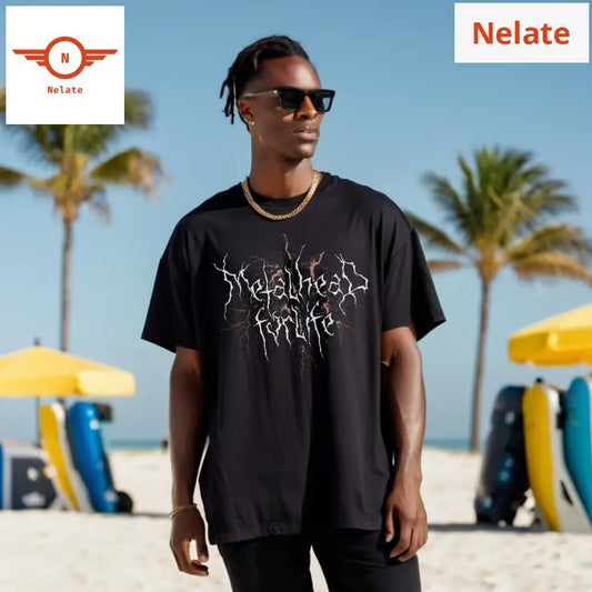 Metalhead For Life - Black Oversized T-Shirt