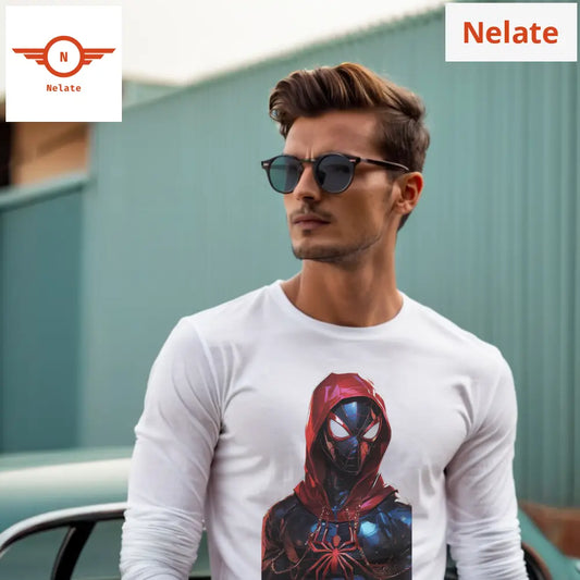 Miles Morales Full Sleeves White T-Shirt