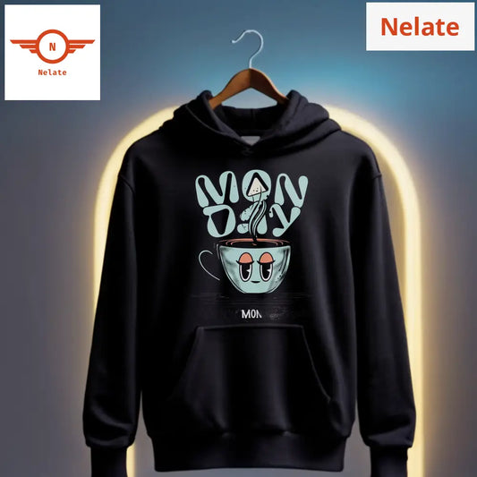Monday Black Hoodie For Men