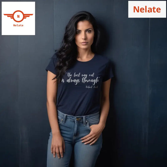 Motivational Womens Navy Blue T-Shirt