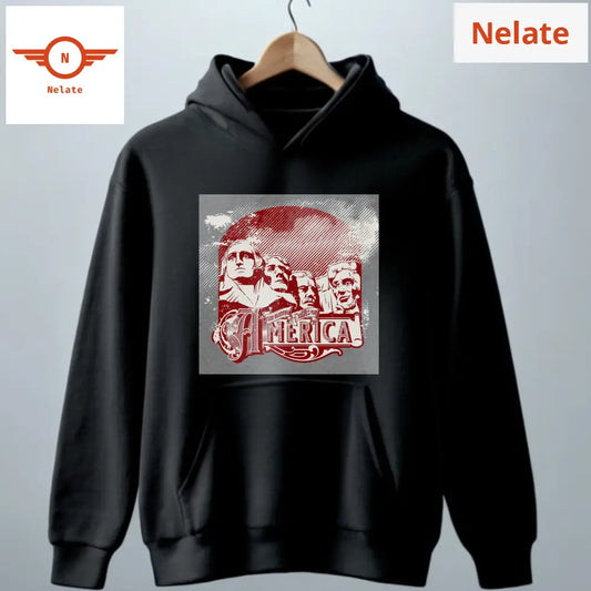 Mount Rushmore Statue - Sculpture-Black Hoodie For Men