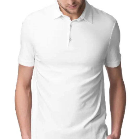 Nelate High Quality White Polo T-Shirt