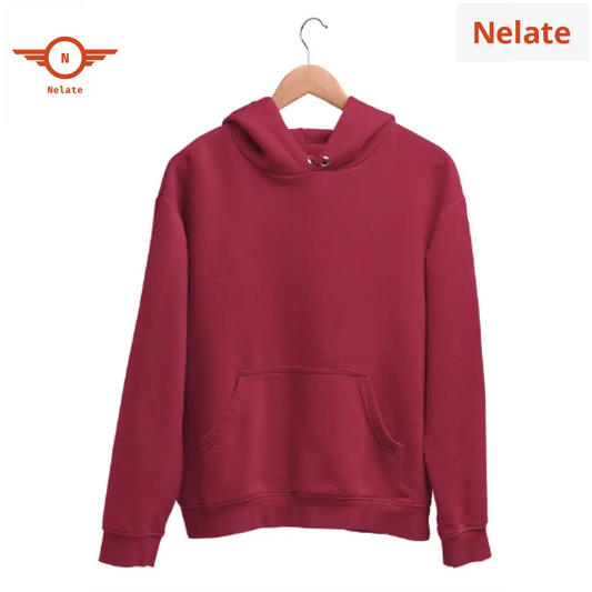 Nelate Maroon Hoodie For Men