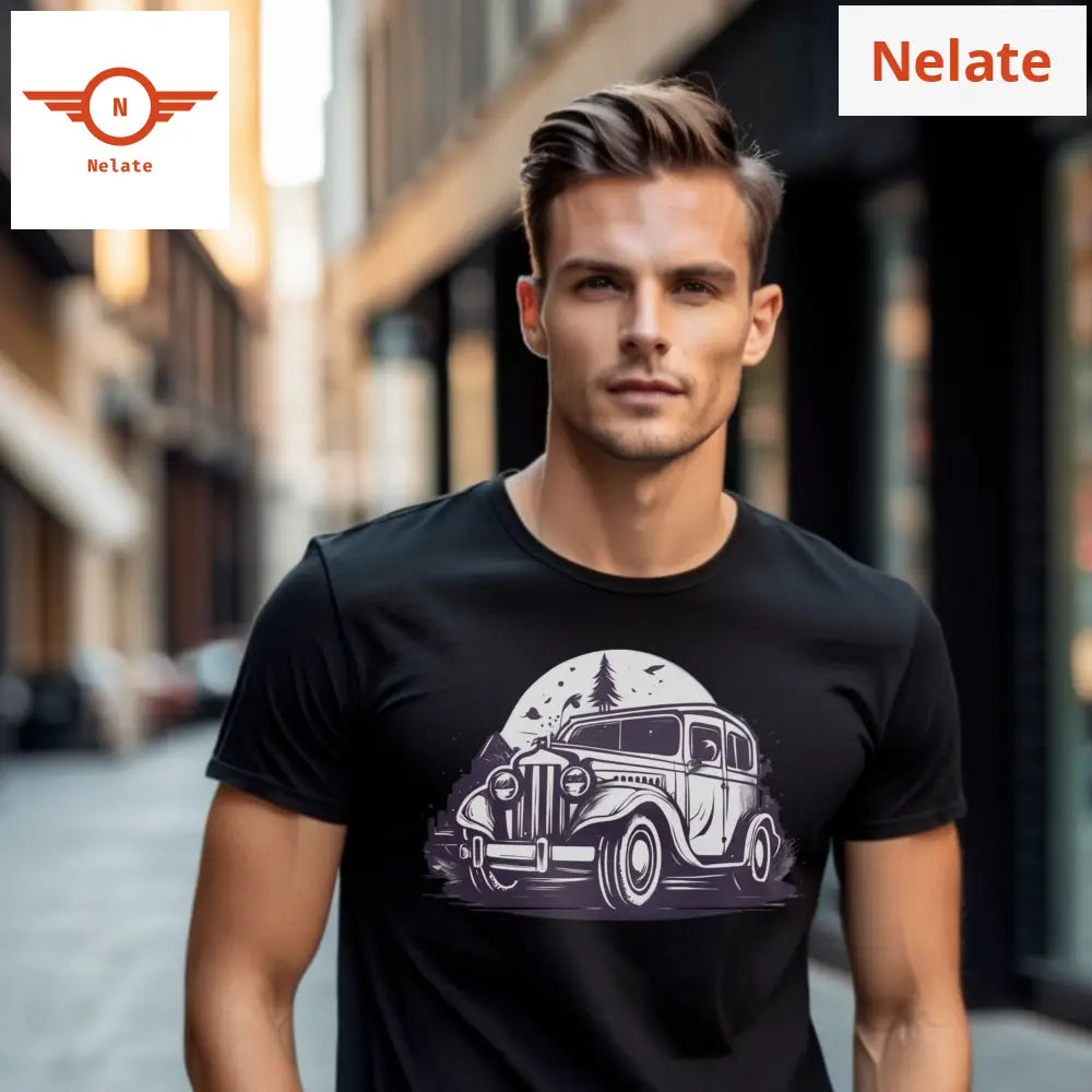 Night Truck Ride Black T-Shirt