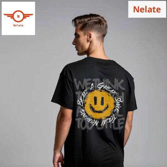 Nothing Beats A Great Smile - Black Oversized T-Shirt