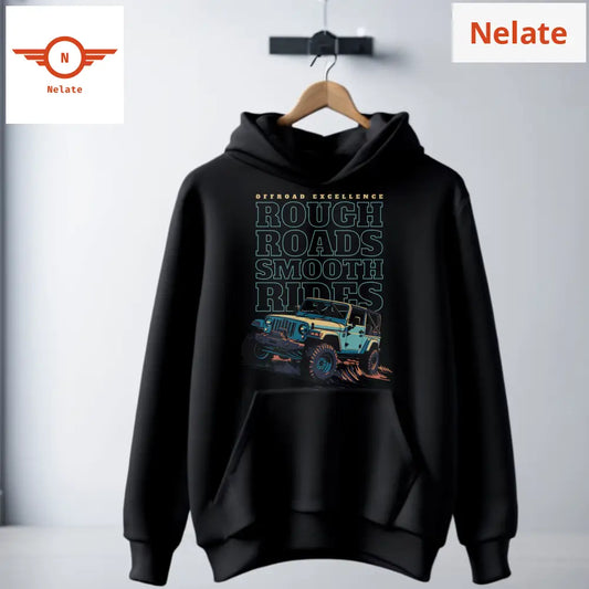Off Road Excellence - Black Hoodie For Men