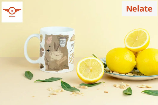 ’Old Letter Theme’ White Coffee Mug
