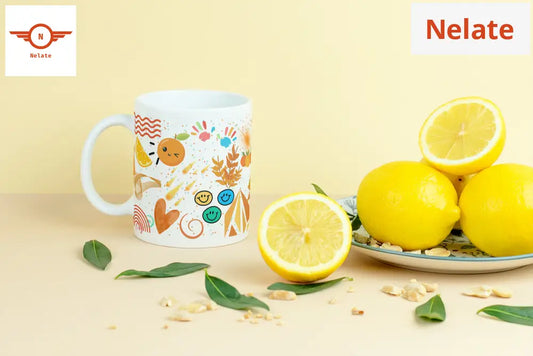 ’Orange Aesthetics Theme’ White Coffee Mug