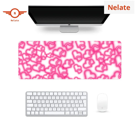 Pink Heart Theme Gaming Pad