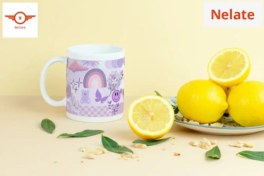’Purple Aesthetics Theme’ White Coffee Mug