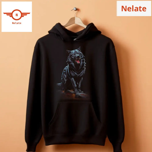 Raged Fox - Black Hoodie For Men