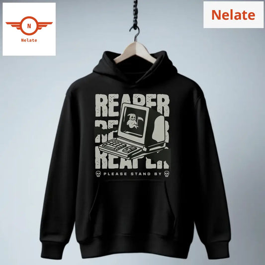 Reaper-Black Hoodie For Men
