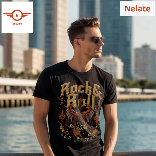 ’Rock And Roll’ Black T-Shirt