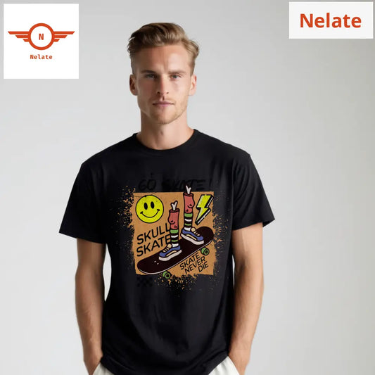 ’Skull Skate’ Black T-Shirt