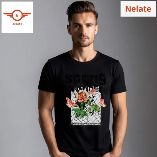 Spring Wonder - Black T-Shirt
