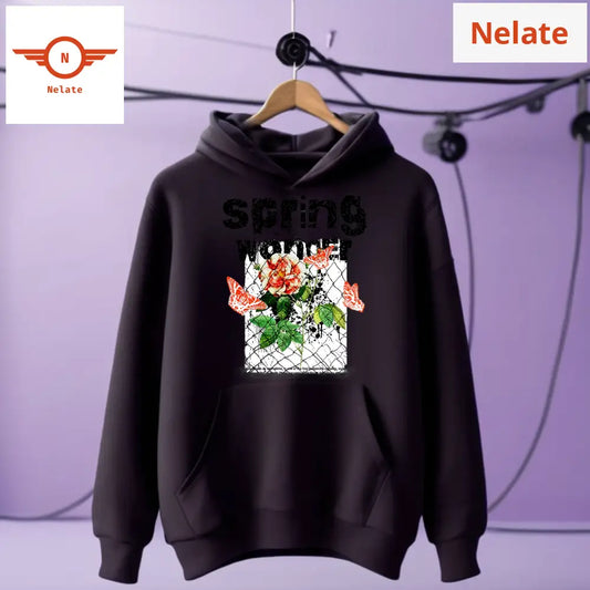 Spring Wonder - Outdoor-Black Hoodie For Men