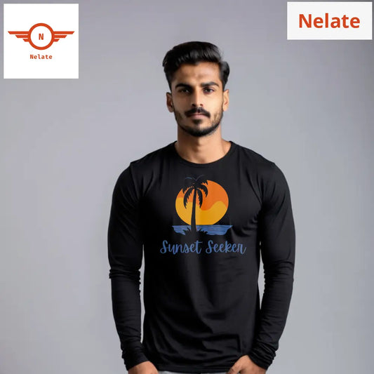 Sunset Seeker Black Full Sleeves
