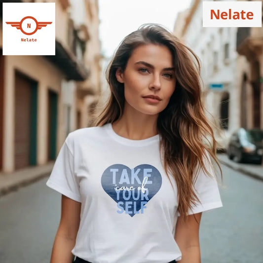 ’Take Care Of Yourself’ Women’s White T-Shirt