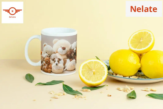 ’Teddy Bear Theme’ White Coffee Mug