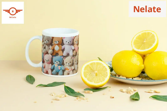 ’Teddy Bear Theme’ White Coffee Mug