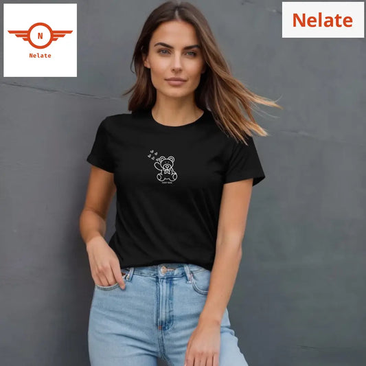 ’Teddy Bear’ Women’s Black T-Shirt