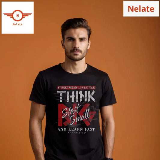 ’Think Big Start Small’ Black T-Shirt