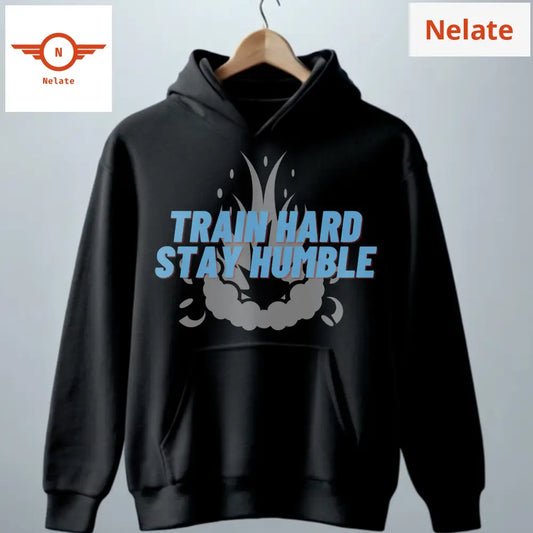 Train Hard Stay Humble Black Hoodie For Men