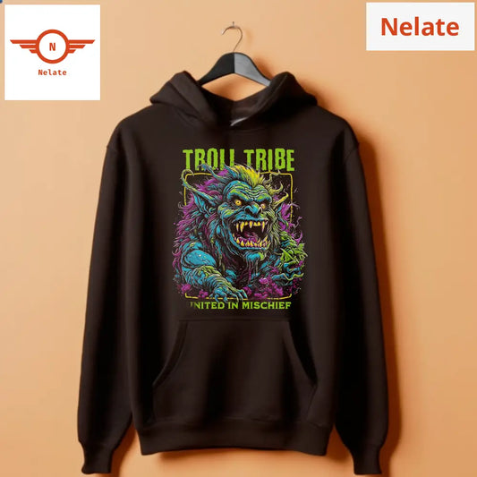 Troll Tribe - Black Hoodie For Men