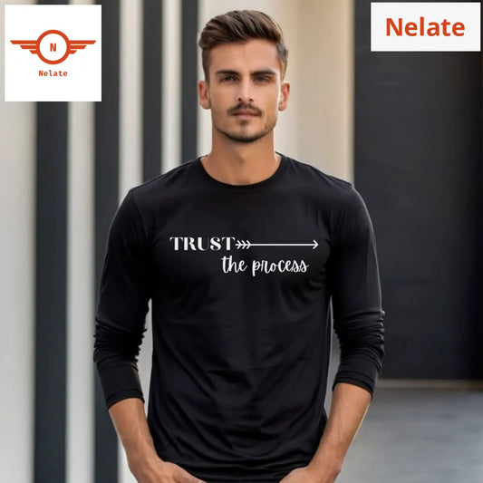 Trust The Process Black Full Sleeves