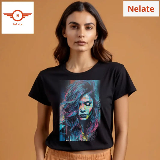 Unique Girly Theme Black T-Shirt