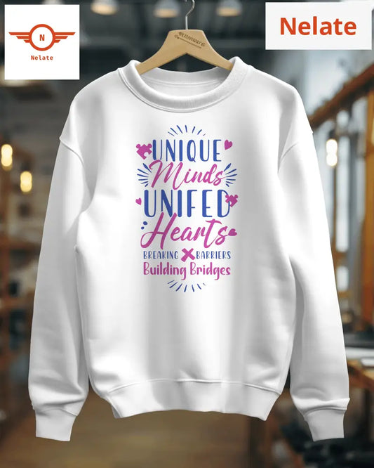 Unique Minds Womens White Sweatshirt