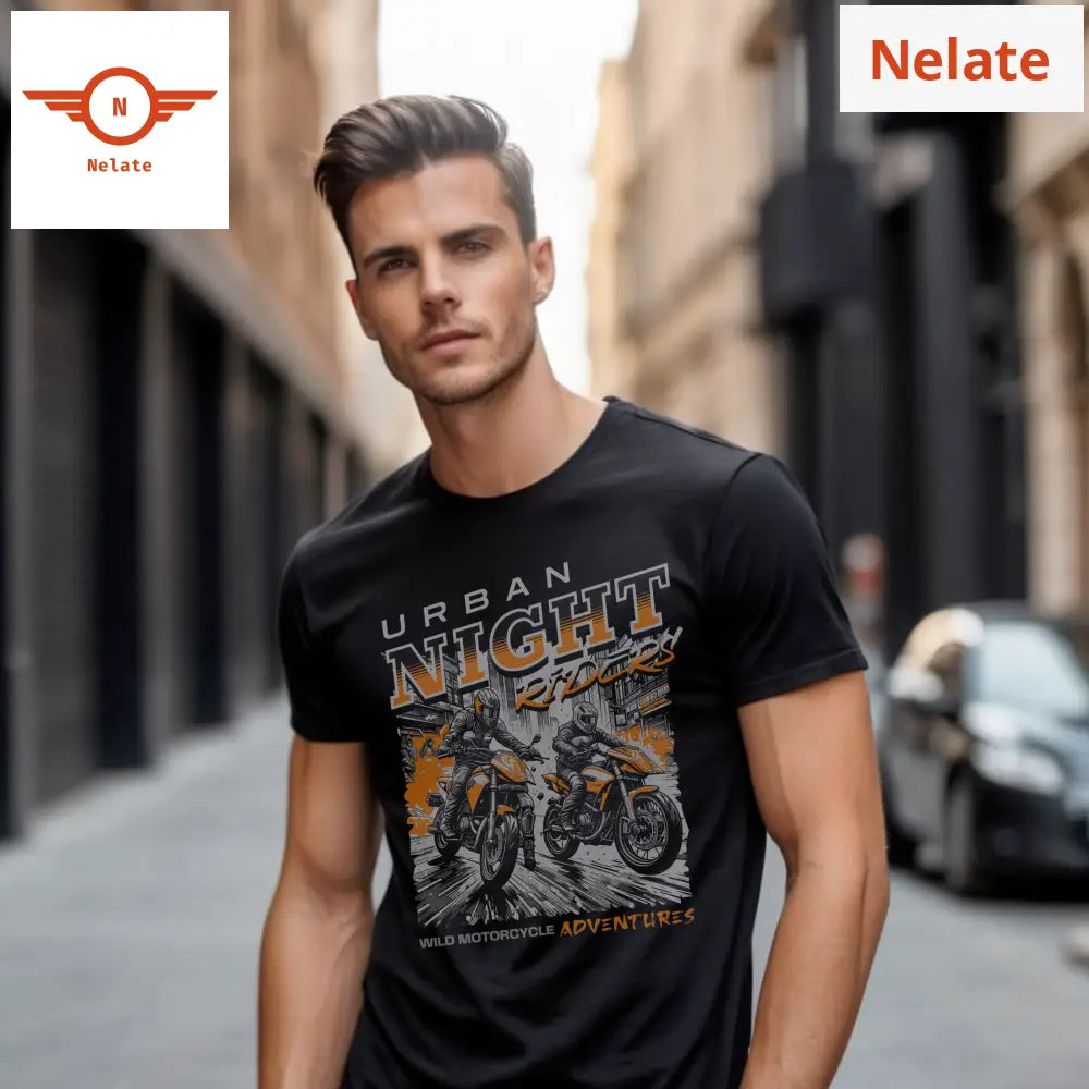 ’Urban Night Riders’ Black T-Shirt