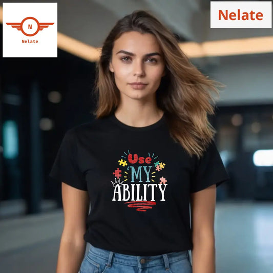 ’Use My Ability’ Women’s Black T-Shirt
