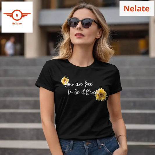 You Are Free To Be Different Black T-Shirt
